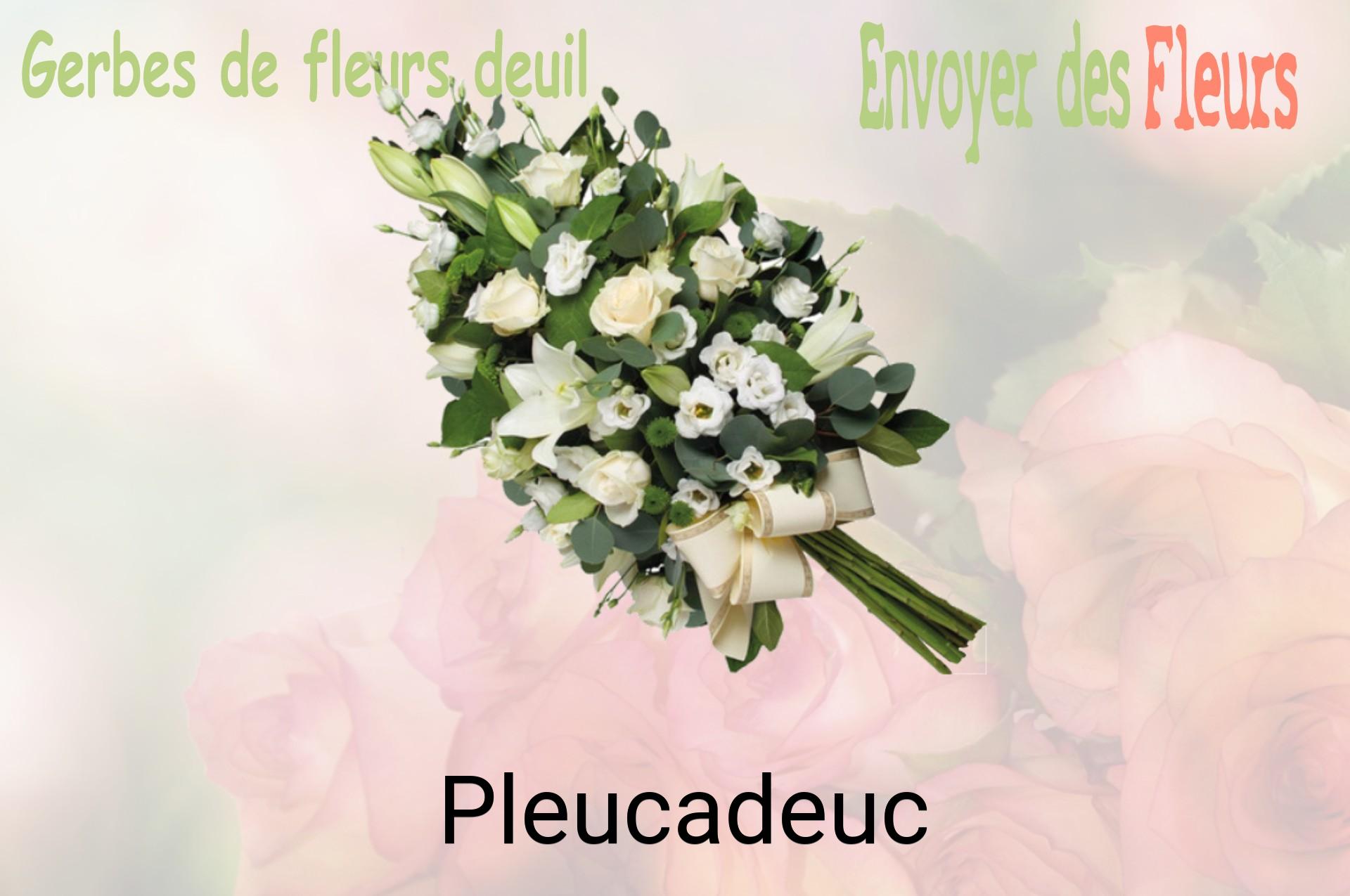 Gerbe de fleurs de deuil livrée à Pleucadeuc